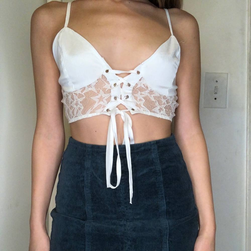 White Star Crop Top